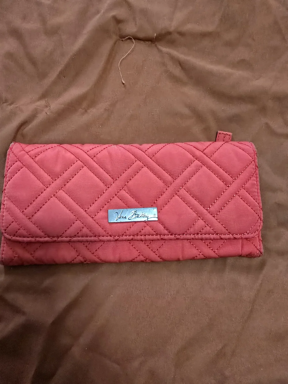 Vera Bradley Quilted Red Clutch Wallet